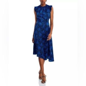 AQUA Flutter Sleeve Asymmetrical Dress